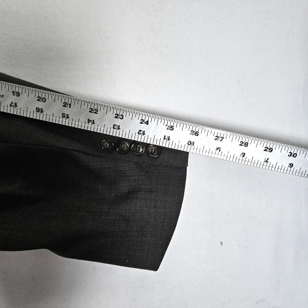 Jos. A. Bank Mens 52L Two Piece Suit Charcoal Gray 100% Wool Pleated Pants